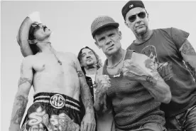  ?? Photograph: Clara Balzary ?? Red Hot Chili Peppers … (from left) Anthony Kiedis, John Frusciante, Flea and Chad Smith.