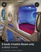  ?? Photograph: Facebook ?? The pods are being advertised on Facebook for rent for $900 a month.