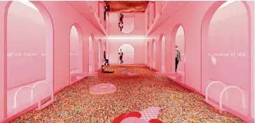  ?? — Museum of Ice Cream/The Straits Times/ANN ?? Sprinkly fun: An artist’s rendition of the sprinkle pool at the soon-to-open Museum of Ice Cream in Singapore.