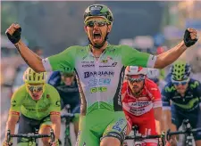  ?? BETTINI ?? La vittoria di Sonny Colbrelli alla Tre Valli 2016, quando il bresciano era alla Bardiani: ultimo successo di un team italiano in Italia