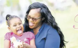  ??  ?? Patrice Bingham-reid enjoys a playful moment with daughter Jessyca