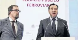  ?? EFE ?? El ministro Óscar Puente, junto a Raül Blanco, el presidente de Renfe.