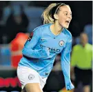  ??  ?? Equaliser: Keira Walsh celebrates scoring the goal that sparked revival