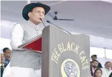  ??  ?? Home Minister Rajnath Singh on Tuesday warned that increased use of the social media by anti-national forces is a new threat.