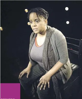  ?? A N T O I N E S A I T O ?? Seated on a simple chair in the middle of a dark stage, Lucinda Davis is a commanding presence in Random.