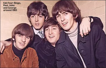  ??  ?? Fab Four: Ringo, Paul, John and George around 1965