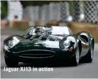  ??  ?? Jaguar XJ13 in action