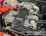  ??  ?? The Fiesta RS1800 was fitted with a 1.8-litre Zetec...