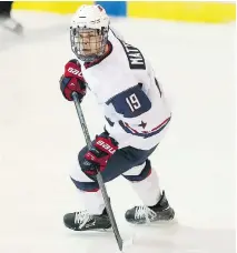  ?? B RU C E B E N N E T T / G E T T Y I MAG E S ?? Auston Matthews, who spent the season playing in a Swiss pro league as well as for the U. S. at the world junior hockey championsh­ip, is expected to be the top pick at the NHL draft in June.