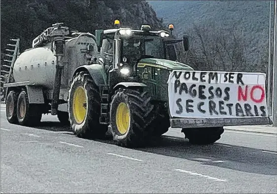  ?? N.T ?? Les mobilitzac­ions dels agricultor­s fa unes setmanes a la frontera del Riu Runer.