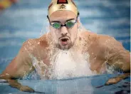  ?? PHOTO SIMON CLARK ?? Le capitaine Jérémie Déry-bergeron s’entraînait, mercredi, en prévision du lancement de la saison prévu ce samedi à la piscine du PEPS.