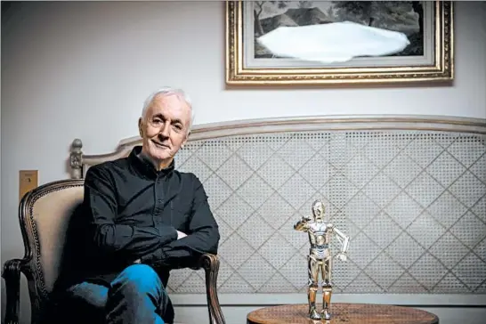  ?? MARTIN BUREAU/GETTY/AFP ?? The British actor Anthony Daniels, who played C-3PO in every “Star Wars” movie, has written a book titled “I Am C-3PO: The Inside Story.”