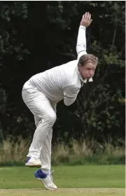  ??  ?? Tom Andrews bowling for Binfield against Eversley