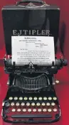  ??  ?? Letters from the front . . . This typewriter was used to send word home to the families of fallen soldiers.