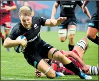  ??  ?? OVER TIME: Jackson Wray scores Sarries’ second