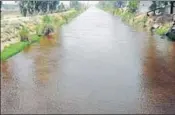  ?? HT PHOTO ?? Water in a Muktsar canal has turned black.