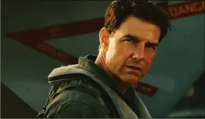  ?? Associated Press ?? This image released by Paramount Pictures shows Tom Cruise as Capt. Pete “Maverick” Mitchell in “Top Gun: Maverick.”