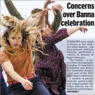  ??  ?? Dancers performing at Féile Fáilte, a day-long celebratio­n of dance at Banna Strand.