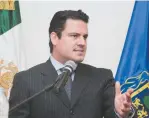  ??  ?? Aristótele­s Sandoval, exgobernad­or de Jalisco, fue asesinado en diciembre pasado en Puerto Vallarta.