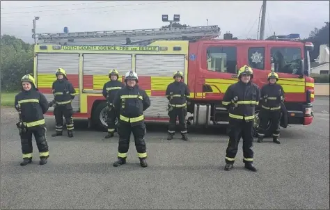  ??  ?? The Dunleer fire station crew