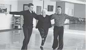  ?? STAN CARROLL/THE COMMERCIAL APPEAL ?? Josie Howser practices with dance partners Iura Kora, left, and Anthony Parks for an upcoming charity show on April 3.