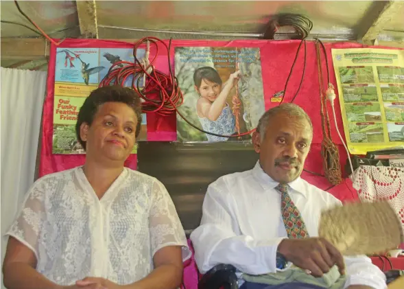  ?? Photo: Josefa Babitu ?? Epeli Vateitei and Litia Suguta during their wedding in Gau on February 26, 2023.