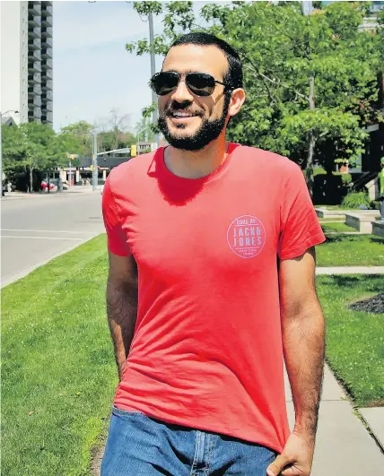  ?? — THE CANADIAN PRESS FILES ?? Former Guantanamo Bay prisoner Omar Khadr, 30, took a stroll in Mississaug­a, Ont., last week. The federal government paid him $10.5 million and apologized for violating his rights during his long ordeal after capture by American forces in Afghanista­n...