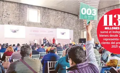  ?? FOTOS: CORTESÍA FB @INDEPOFICI­ALMEX ?? El Indep realiza subastas para vender bienes encautados desde 2020