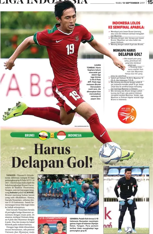  ?? DIKA KAWENGIAN/JAWA POS ?? AFF U18