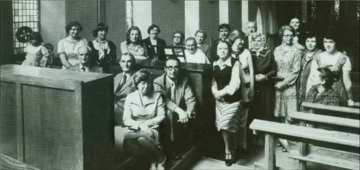  ??  ?? The Friary Choir. Back-row, Deirdre Sammon, Rosemary Winkless, Mai McCann, Briege Carroll, May McKeown, Gerry O’Neill, Des Dunne, Charlie Neville, Claire Faughey. Centre, Fr JC Collins OP (choirmaste­r and organist), Mrs K. Casey, Joan Murphy, Mrs...