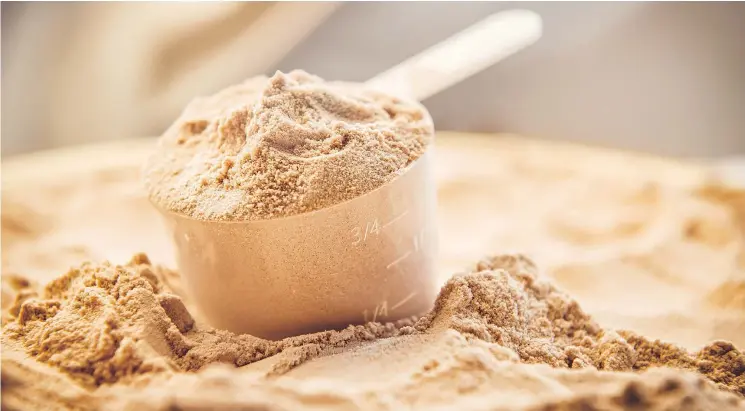  ?? ISTOCK ?? Shakes made from whey protein can offer a convenient option for a snack or quick meal and can be helpful with muscle and energy recovery after a workout.