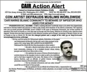  ?? CONTRIBUTE­D ?? This flyer features Mohammed Agbareia, who admitted he bilked $90,000 from mosques and Muslim groups throughout the country by posing as a representa­tive of the Saudi-based Islamic Developmen­t Bank.