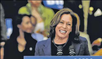  ?? AFP/FILE ?? Harris endorsing Biden at a campaign rally in Michigan on March 9.