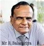  ??  ?? Mr. R. Balasuriya