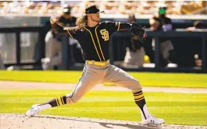  ?? ROSS D. FRANKLIN AP ?? Chris Paddack gets out of a jam in the second during his two scoreless innings againt L.A.