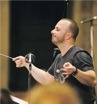  ?? FRANÇOIS GOUPIL ?? Yannick Nézet-Séguin conducts the Orchestre Métropolit­ain in a recording session for Deutsche Grammophon at Église Trés-Saint-Nom-de-Jésus on Nov. 20.