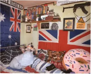  ?? ?? The bedroom of right-wing extremist Nicholas Brock, who was jailed for four years for possessing materials likely to be useful to someone committing or preparing for an act of terrorism.