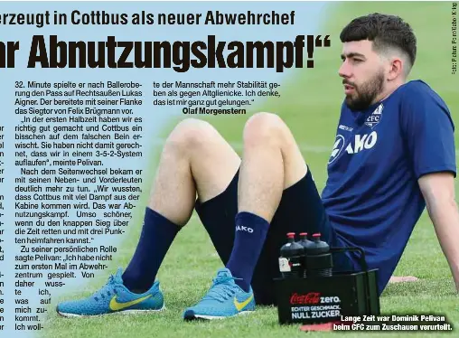  ?? ?? Lange Zeit war Dominik Pelivan beim CFC zum Zuschauen verurteilt.