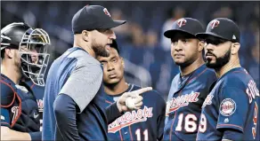  ?? LYNNE SLADKY/AP ?? First-year manager Rocco Baldelli has the Twins in “a pretty good frame of mind.”