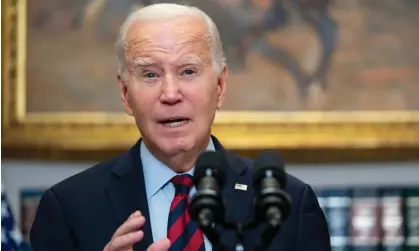  ?? ?? Joe Biden speaks at the White House on 4 October 2023. Photograph: Evan Vucci/AP