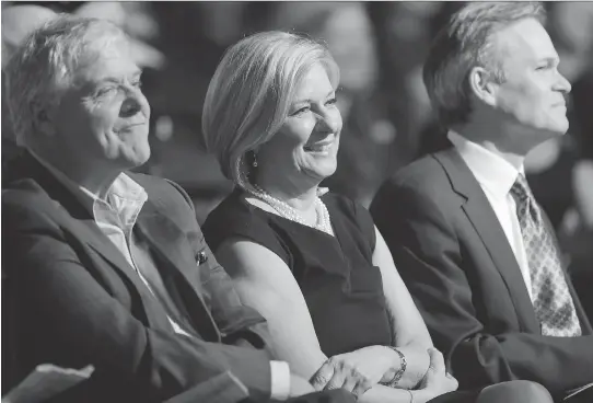  ?? WAYNE CUDDINGTON/OTTAWA CITIZEN ?? Co-anchor Carol Anne Meehan smiles at Tuesday’s Celebratio­n of Life event honouring Max Keeping at the Canadian Tire Centre.