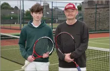  ??  ?? Sean and Peter Farrell at Wicklow Tennis Club.