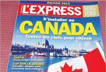  ?? MATTHEW FISHER / POSTMEDIA NEWS FILES ?? The French newsmagazi­ne L’Express magazine was taken over in August.