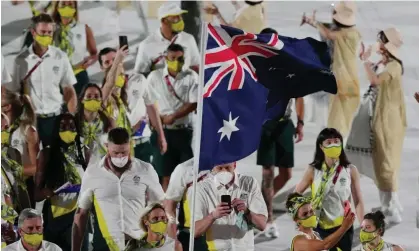  ?? Photograph: Martin Rickett/EPA ?? Olympic Games 2020 opening ceremony. The Australian Olympic Committee is standing by its sponsorshi­p with Hancock Prospectin­g