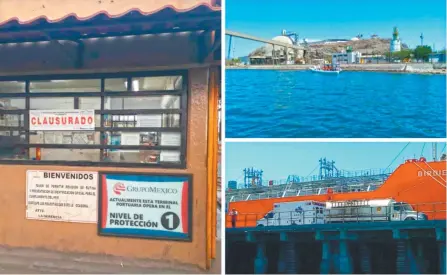  ??  ?? Autoridade­s de Profepa pusieron los sellos de clausura en las instalacio­nes de Apiguay, tras el derrame de 3 mil litros de ácido sulfúrico al mar de Cortés.
