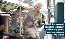  ?? Like travel ?? Retirement spending is higher in the early years due to expenses