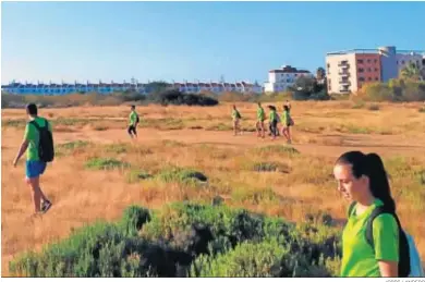  ?? JORDI LANDERO ?? Batida de un grupo de voluntario­s en la búsqueda del hombre desapareci­do en La Antilla.