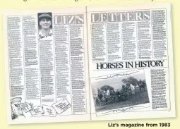  ??  ?? Liz’s magazine from 1983