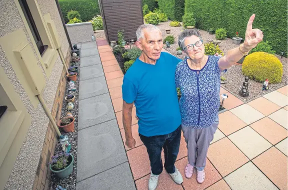  ??  ?? Mr and Mrs Millar say the birds are aggressive and have been squawking to scare off other birds, keeping the couple awake.