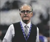  ?? AINSWORTH AP PHOTO/MICHAEL ?? In this 2019 file photo, former NFL official Mike Pereira walks across the field before a football game between the New York Giants and Dallas Cowboys in Arlington, Texas.